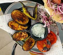 Овощи на углях рубленые