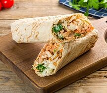 Шаурма в обычном лаваше