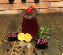 Морс из клюквы и черной смородины