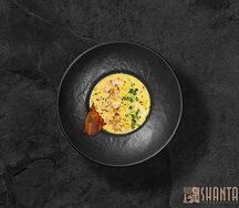 Кукурузный крем-суп с креветками