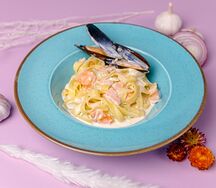 Феттуччине с морепродуктами