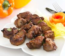 Баранья мякоть на углях