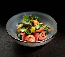 Салат с жареными баклажанами