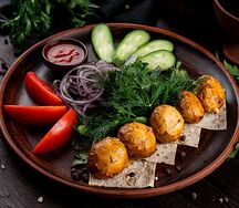 Шампиньоны на мангале