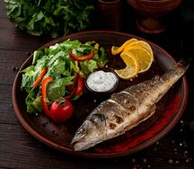 Сибас на мангале