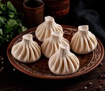 Хинкали с сыром и креветкой