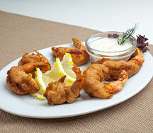 Тигровые креветки в кляре