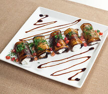 Рулетики из баклажанов