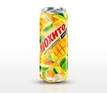 Напиток газированный коктейль Мохито Фреш Манго безалкогольный 