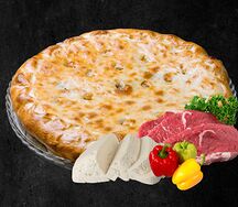 Пирог с мясом и сыром и болгарским перцем