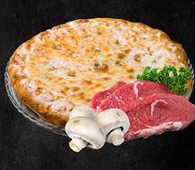 Пирог с мясом и грибами