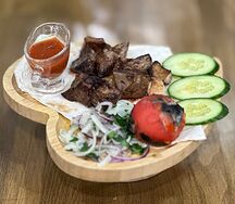 Шашлык из говяжьей печени