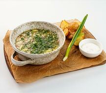 Окрошка с говядиной на квасе