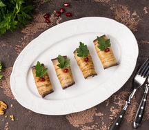 Рулетики из баклажанов