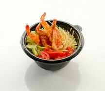 Салат цезарь с креветками