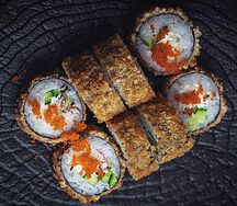 Тёплый Макс-ролл с крабом