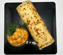 Блинчик с куриным филе в сливочном соусе