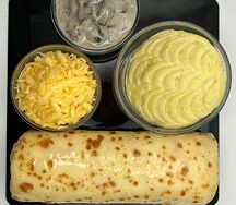 Блинчик с картошкой, грибами и сыром
