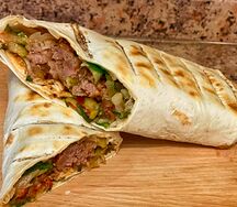 Шаурма на углях с люля-кебаб