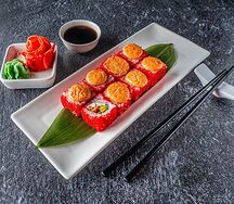 Запеченный ролл с крабом 8 шт