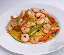 Вок с креветкой