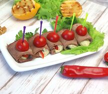 Рулетики из говяжьего языка