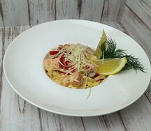 Феттуччине с семгой