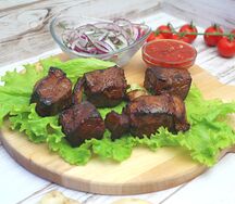 Говяжья печень на мангале