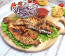 Цыпленок табака на мангале