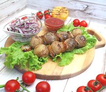 Шашлык из молодого картофеля