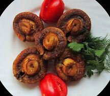 Шампиньоны на мангале