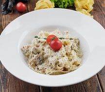 Феттуччине с морепродуктами