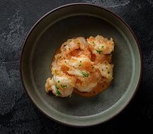Поп корн из креветок с соусом карри