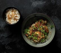 Курица терияки с паровым рисом