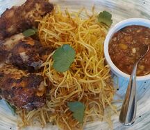 Крылья цыплёнка, фаршированные телятиной 