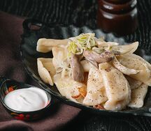 Вареники с запечённым картофелем