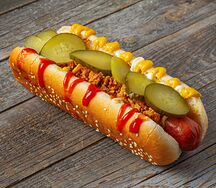 Хот-дог датский с сосиской Биф