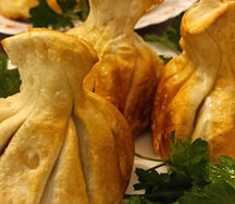 Жареные хинкали со свининой и говядиной