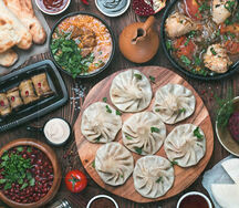 Хинкали со свининой и говядиной