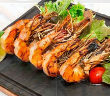 Шашлык из тигровых креветок