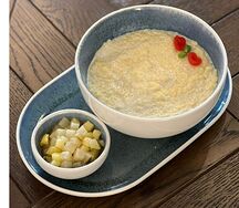 Пшенная каша с карамелизированными фруктами