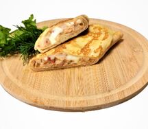 Блин с креветочным жюльеном