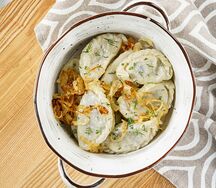 Вареники ручной лепки с картофелем и грибами