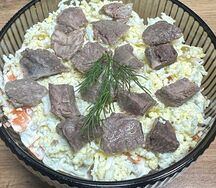 Оливье с телятиной