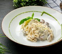 Паста с белыми грибами