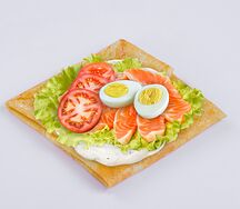 Блин Цезарь с семгой