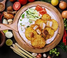 Картофель с курдюком запечённый