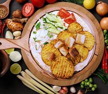 Картофель с салом на мангале