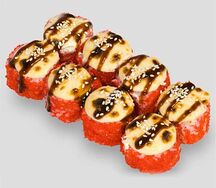 Запеченный сырный с крабом