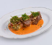 Щеки кацу с соусом кимчи